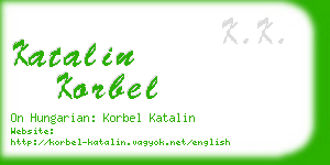 katalin korbel business card